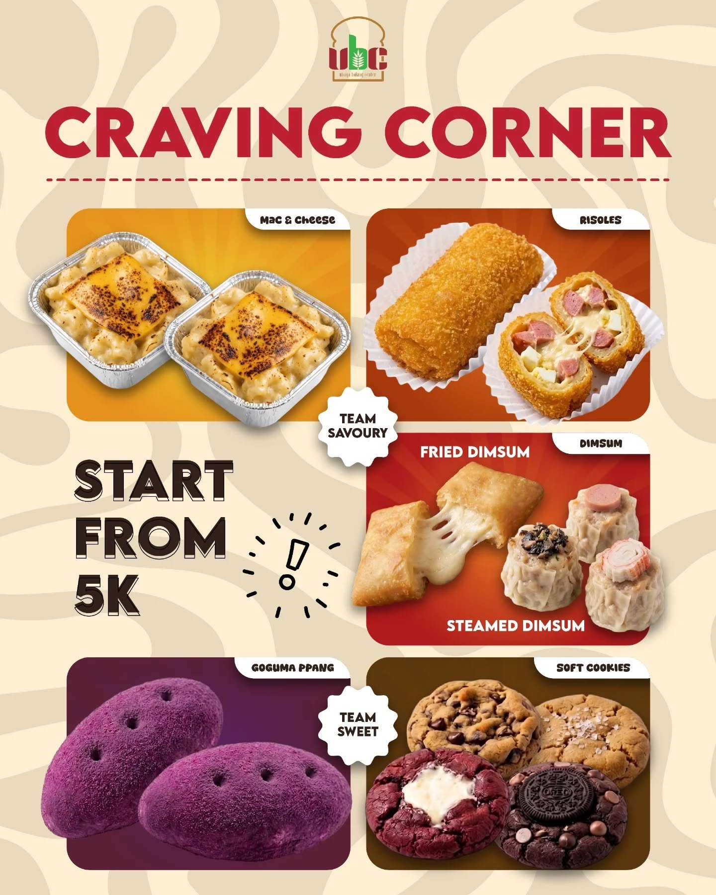 CRAVING CORNER 🤤✨

Lagi pengen ngemil tapi bingung pilih apa?
Di sini semua ada, dari yang gurih sampai manis 💖

Mulai dari 5K aja, kamu udah bisa cobain:
🧀 Mac & Cheese creamy
🥟 Risoles crunchy isi melimpah
🍤 Dimsum (fried & steamed)
🍠 Goguma Ppang lembut lumer
🍪 Soft cookies lumer di mulut

Semua dibuat fresh, rasanya nagih, dan…
⚠️ sering banget habis cepat!

Jadi kalau kamu lagi craving, jangan ditunda ya 👀

📩 Untuk pemesanan bisa langsung hubungi:
📱 WA: 085187551268

Siap-siap jatuh cinta di gigitan pertama 😋✨