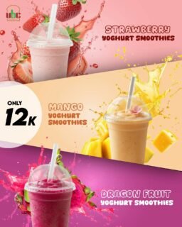 FRESH • CREAMY • REFRESHING 🍓🥭🐉✨

Segerin harimu dengan Yoghurt Smoothies cuma 12K aja! 🤩

Available flavors:
🍓 Strawberry – manis & fresh
🥭 Mango – creamy & legit
🐉 Dragon Fruit – unik & super refreshing

Perpaduan yoghurt + buah segar yang bikin tiap tegukan terasa ringan tapi nagih 🧊💖

Perfect for:
☀️ cuaca panas
📚 nemenin aktivitas
🍽️ pelengkap ngemil kamu

Sekali coba, pasti pengen lagi 🥤✨