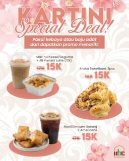 Kartini Special Deal 🌸
Bukan cuma untuk perempuan, tapi untuk semua yang ingin merayakan ✨
Pakai kebaya atau baju adatmu & nikmati promo spesial mulai 15K 🤍